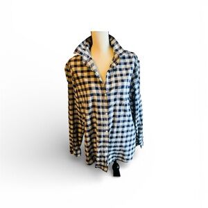 Grayson “The Hero” Navy Blue Plaid Button Up 5/XL